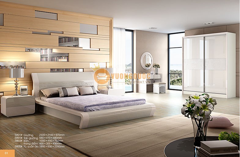 Tab đầu giường đẹp tô điểm phòng xinh LJMS801T-3